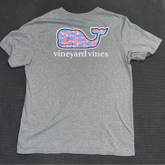 Vineyard Vines Gray Short Sleeve Tee with Whale Logo - Picture 3 of 3